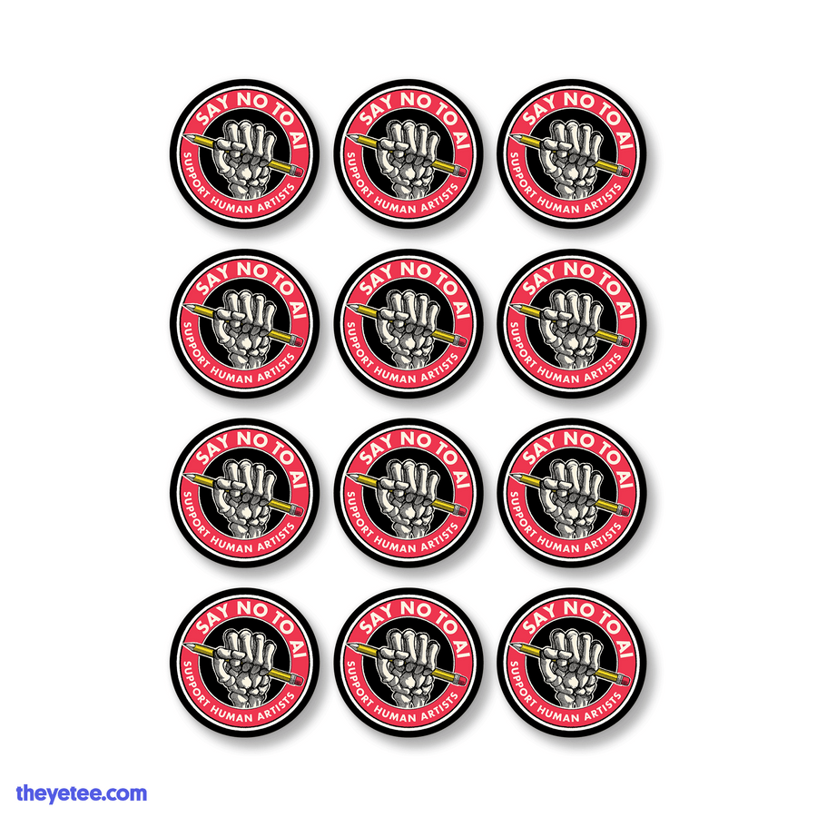 No AI Sticker Sheet | No AI Sticker Sheet